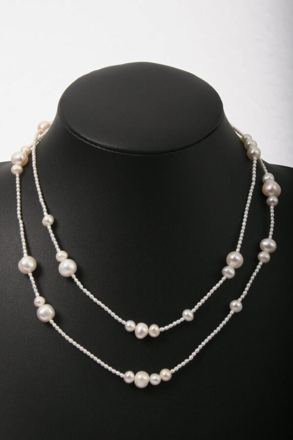 perlen, beads, kette, Geschenk, einreihig, Perlen, eleganter Schmuck, jewelerys, weiße Perlen, edler Schmuck, modern Jewels